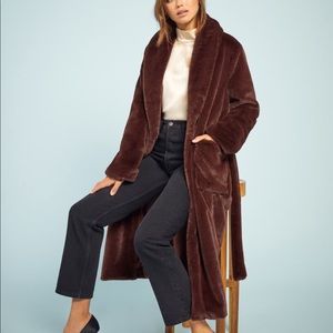 New authentic reformation faux fur coat